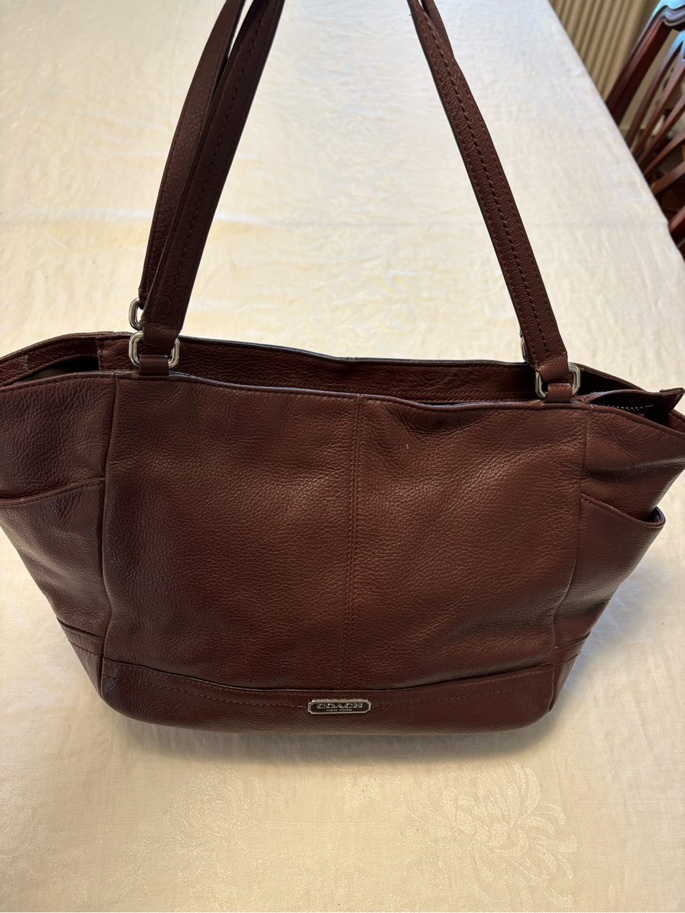 Coach Burgundy Leather Tote